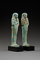 Shabti of the Overseer of the Fleet Hekaemsaf, Faience