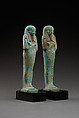 Shabti of the Overseer of the Fleet Hekaemsaf, Faience