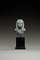 Upper part of Isis, from a figure of the goddess nursing Horus, Egyptian blue