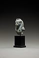 Upper part of Isis, from a figure of the goddess nursing Horus, Egyptian blue