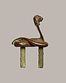 Figure of a rearing cobra with feline head, Bronze or cupreous alloy