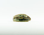 Scarab of Sebekhotep III, Steatite, traces of green glaze