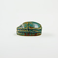 Scarab of Amenemhat III, Bright green glazed steatite