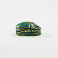 Scarab of Amenemhat III, Bright green glazed steatite