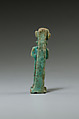 Khonsu amulet, Faience