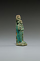 Khonsu amulet, Faience
