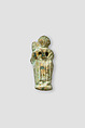 Harpokrates or another child god with the club of Herakles, Green Faience