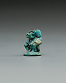 Baboon, Blue faience