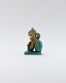Cat amulet, Faience