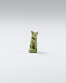 Cat amulet, Faience