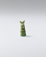 Cat amulet, Faience
