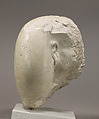 Head of king or queen in khat headdress, Indurated limestone
