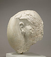 Head of king or queen in khat headdress, Indurated limestone