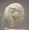 Head of king or queen in khat headdress, Indurated limestone