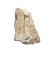 Fragment of upper arm, body, negative space from a double statue holding stela (?), Limestone