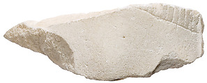Ankle with garment and sandal strap, Siliceous indurated limestone