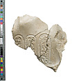 Left chest of Akhenaten prostrate with Aten cartouches, Indurated limestone
