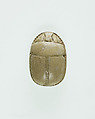 Scarab Decorated with Scrolls, Cream-white glazed steatite