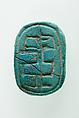 Scaraboid, Faience, blue
