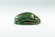 Scarab of an Official, Blue glazed steatite