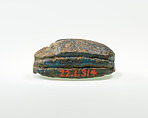 Scarab of Nebirierau I, Dark blue glazed faience