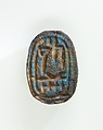 Scarab of Nebirierau I, Dark blue glazed faience
