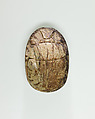 Scarab of Sebekhotep IV, Steatite, traces of green glaze