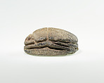 Scarab of Sebekhotep III, Steatite, traces of green glaze