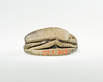 Scarab of Sebekhotep III, Steatite, traces of green glaze