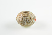 Bead with the name of Amenemhat II, Unglazed faience