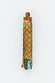 Cylindrical pendant, Gold, copper alloy