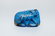Votive Cow Plaque, Blue faience