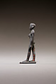 Child god standing and holding a flail, Bronze or cupreous alloy