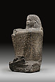 Block statue of Hor, Gray granite