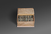 Shabti Box and Shabtis of Gautsoshen, Faience, wood, clay seal