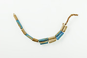 Bead anklet, Faience, linen thread