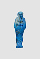 Uninscribed shabti from tomb of Nespekashuty, Faience