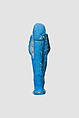 Uninscribed shabti from tomb of Nespekashuty, Faience
