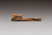 Shrine fragment with lion, Wood, paint