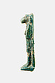 Amulet depicting one of the four sons of Horus, Hapy, Faience