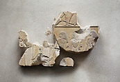 Relief of slaughtering and attendants moving to the left - see 26.3.353-3, Limestone, paint
