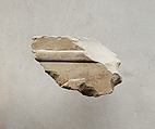 Relief showing the tip of a sunshade - see 26.3.353-3, Limestone, paint