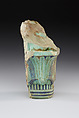 Lower part of furniture leg with lion feet and frustrum, Faience