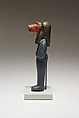 Funerary figure of Hapy, Glass, precious metal
