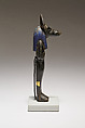 Funerary figure of Duamutef, Glass, precious metal