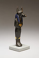 Funerary figure of Duamutef, Glass, precious metal