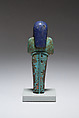 Funerary figure of Qebehsenuef, Glass, precious metal
