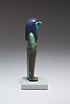 Funerary figure of Qebehsenuef, Glass, precious metal