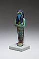 Funerary figure of Qebehsenuef, Glass, precious metal