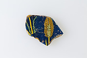 Floral plaque, Glass